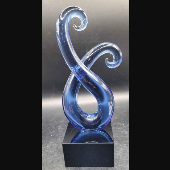 Handmade Badash Murano Style Blue Entangle Centerpiece - Picture 6 of 8